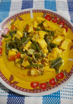 Foto resep Sayur tahu kacang panjang