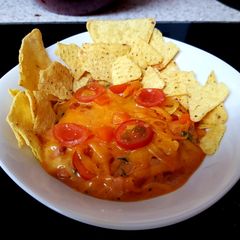 A picture of My 3 Cheese Pizza Topping Dip 😍.