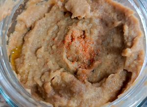 Una foto de Baba-Ganoush o Paté de Berenjena