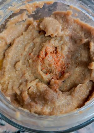 Una foto de Baba-Ganoush o Paté de Berenjena