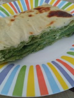 Una foto de Lasaña de espinacas