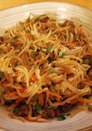 Une photo de Nouilles Sautées au Boeuf Mongol