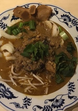 A picture of California Farm Ginger Soup with 2024 Nouveau Pinot Noir wine.