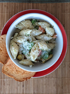 Una foto de Pasta con Habas al Pesto y Yerbabuena