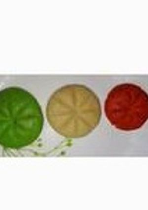 A picture of Tricolor milk peda.