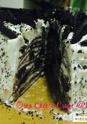 Foto resep Oreo Cheese Crepe Cake (mini)