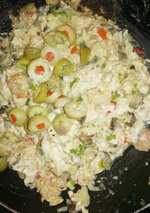 Una foto de Risotto de arroz de coliflor