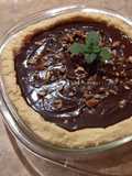 Tarta de chocolate con hierbabuena