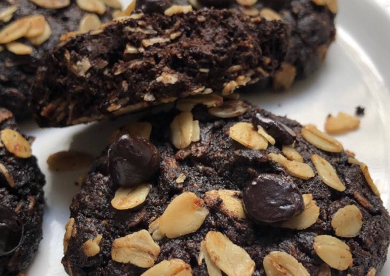 Double CHOCO OAT Cookies ������ ������ ������ (crunchy not chewy)