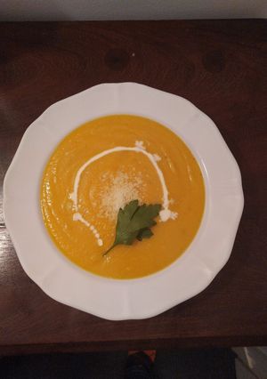 Una foto de Sopa de crema de calabaza! 🎃