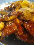 Pollo agridulce con salsa