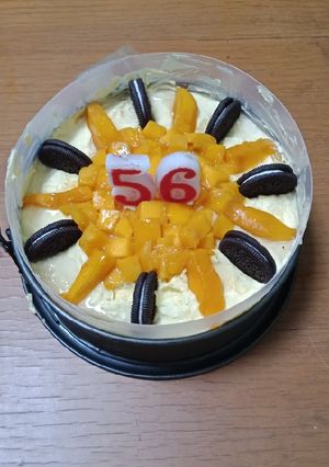 Foto resep Unbaked Manggo Oreo Cheese Cake