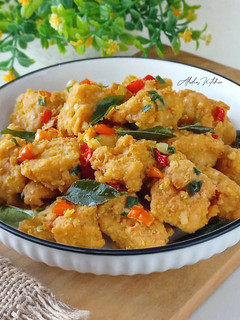 Foto resep Tempe Karaage Salted Egg