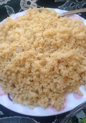 صورة لوصفة طبق البرغل بالبصل