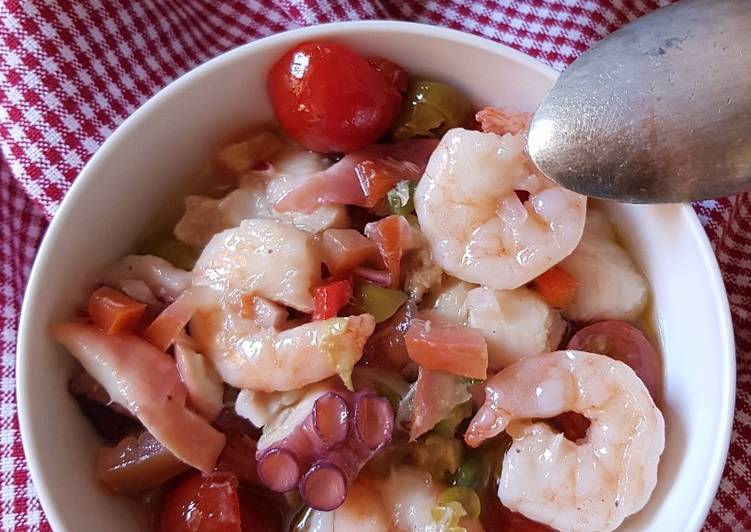 Salpicón de pulpo y gambas