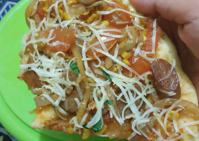 Ini dia! Resep memasak Pitzza ala tyas (teflon)  sedap
