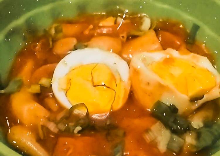 Tteokbokki with homemade gochujang sauce