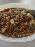 Guiso de lentejas y batata