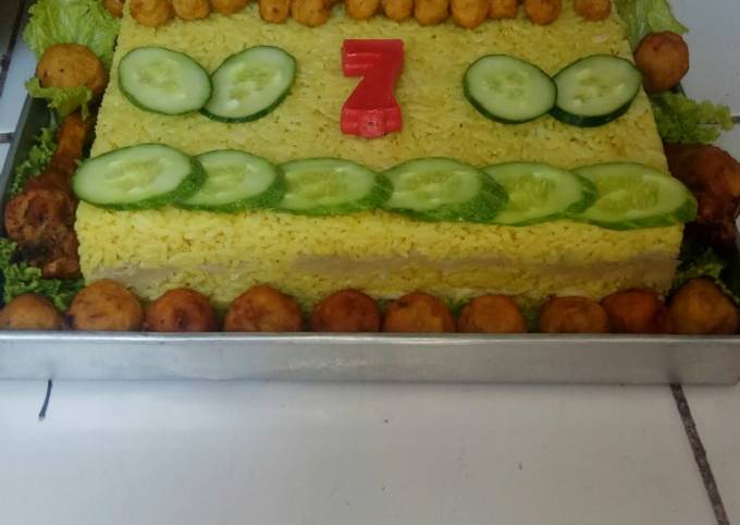 Yuk intip, Cara gampang memasak Cake nasi kuning  istimewa