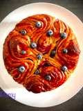 Torta brioche allo yogurt e composta di mirtilli