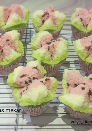 Foto resep Bolu Kukus Mekar/Bolu Kukus Semangka