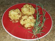 Una foto de patatas al horno vegetariano