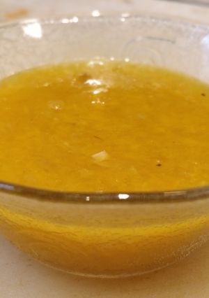 Una foto de Sopa de zapallo, zanahoria y almidón de mandioca