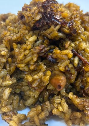 Una foto de Arroz con Calamares en su Tinta en Airfryer