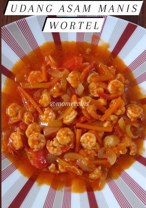 Foto resep Udang asam manis wortel