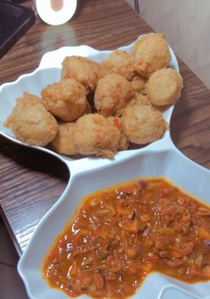 A picture of Yam balls.