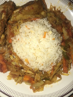 A picture of Chicken cabbage sauce.