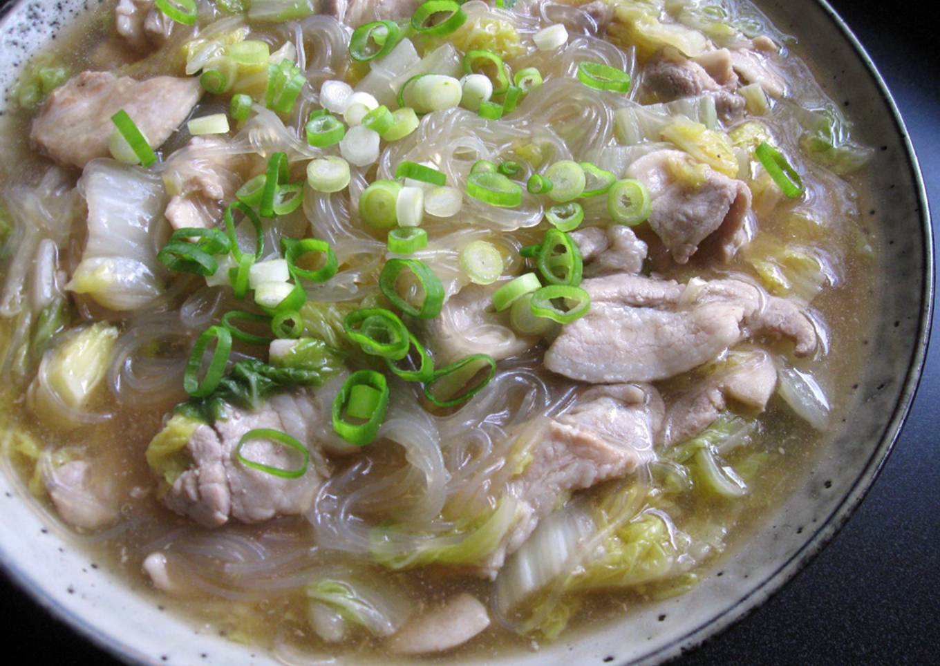 Simmered Pork & Wombok with Harusame Noodles