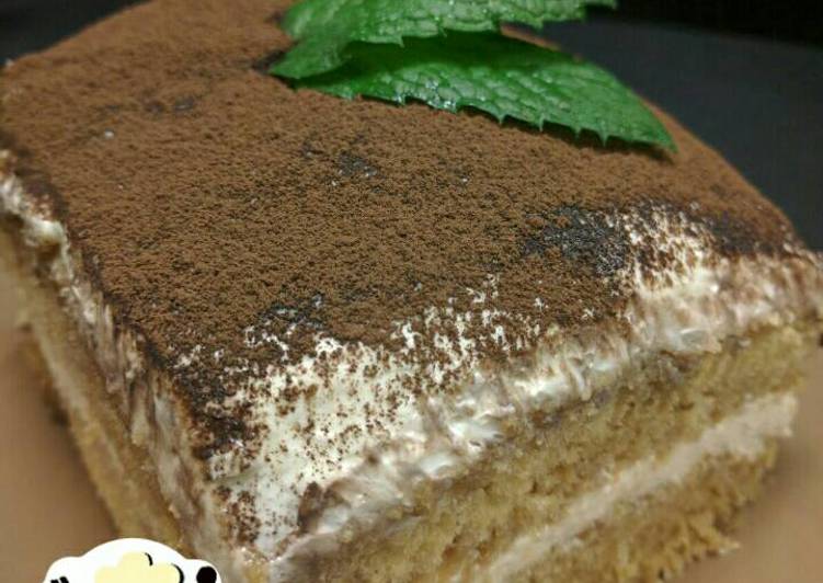 Tiramisu Cake *no scale, no oven, no mixer*