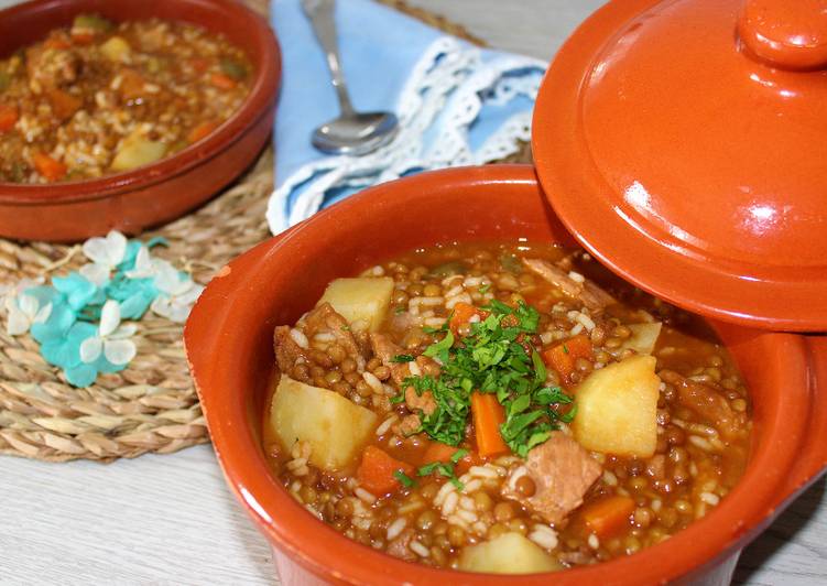 Lentejas Con Verduras Y Arroz En Ollas Gm Ollas Gm