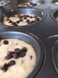 Muffins veganos con chips de chocolate