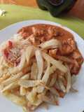 Pollo strogonoff con agregado