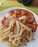 Pollo strogonoff con agregado