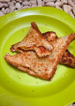 Foto resep Roti Panggang Teflon dengan Mayo dan Selai