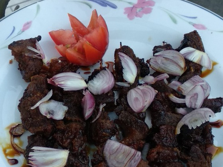 Ternyata begini loh! Cara termudah memasak Sate daging sapi panggang teflon untuk Hari Raya dijamin spesial