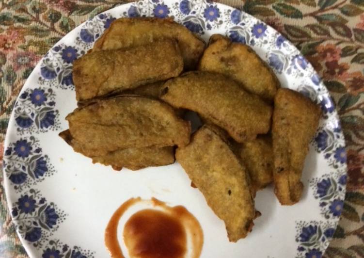 Recipe of Super Quick Homemade Brinjal fritters or pakodas