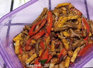 Foto resep Tempe usus pedas manis