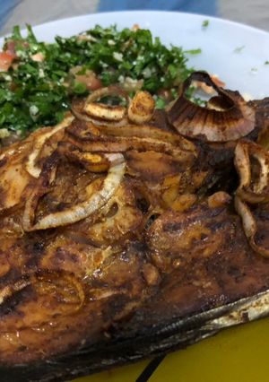 صورة لوصفة صينية سمك كنعد بالفرن
