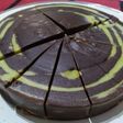 Puding roti tawar zebra lapis biskuit
