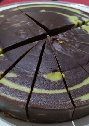 Foto resep Puding roti tawar zebra lapis biskuit
