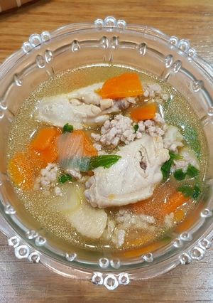 รูปของ ซุปปีกไก่รสเข้มข้นน้ำชาบู(ทำง่ายสุดๆ)