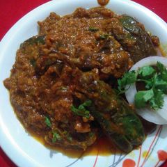 A picture of Stuffed masala brinjal.