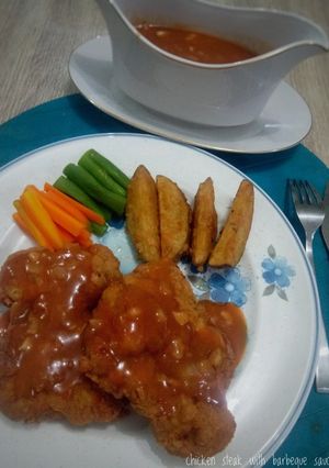 Foto resep Chicken steak with barbeque sauce
