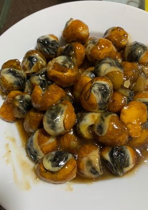 Hình của món Trứng cút sốt me.