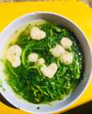 Canh tần ô chả gà