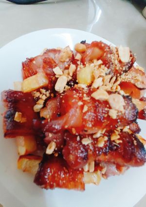 Hình của món Thịt ba chỉ cuộn khoai tây.